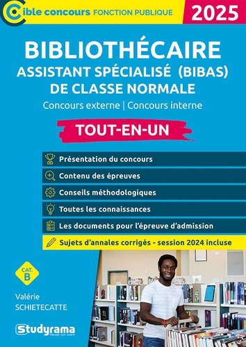 Bibliothécaire assistant spécialisé de classe normale. Concours externe et interne Catégorie B, Edition 2025