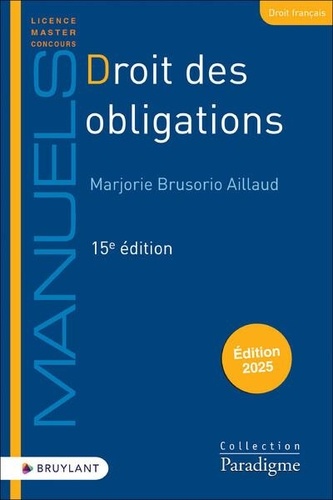 Droit des obligations. 15e édition