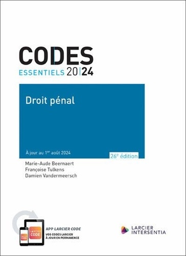 Code de droit pénal. Edition 2024