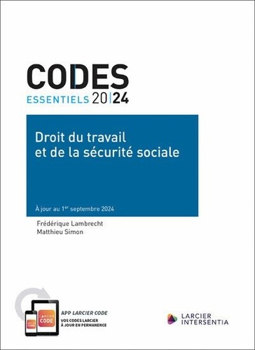 Droit du travail et de la sécurité sociale. Edition 2024