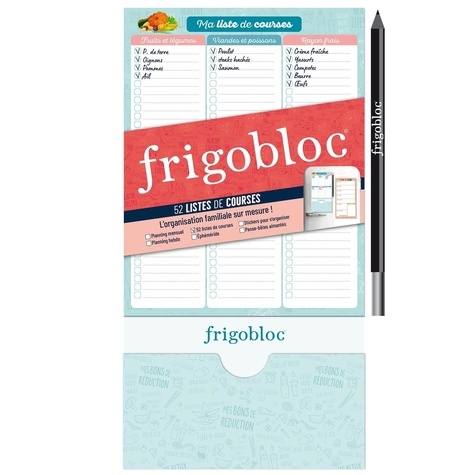 Frigobloc 52 listes de courses. Avec 1 crayon, Edition 2025