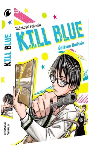 Kill Blue Tome 1 : Avec 1 jaquette réversible, 1 shikishi, 1 ex-libris et 1 planche de stickers. Edition limitée