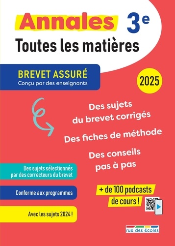 Annales Toutes les matières 3e. Edition 2025