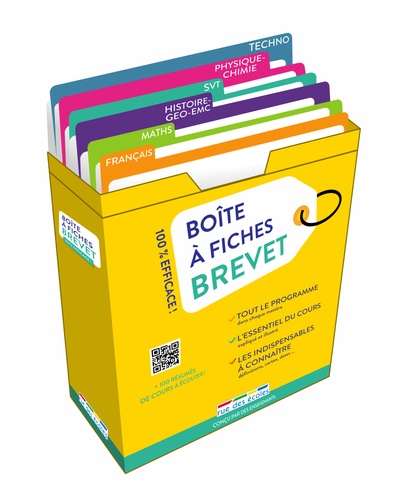 Boîte à fiches Brevet. 180 fiches pour réussir ! Edition 2025