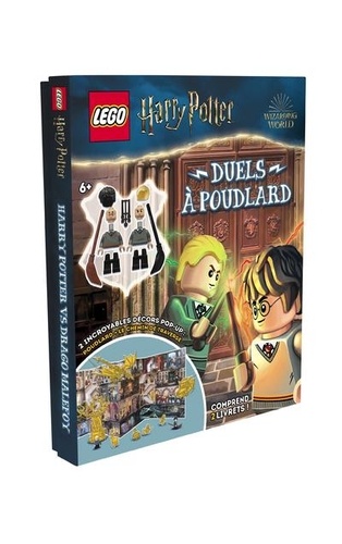 Lego Harry Potter - Duels à Poudlard. Coffret avec 2 livrets, 2 décors pop-up et 2 mini-figurines