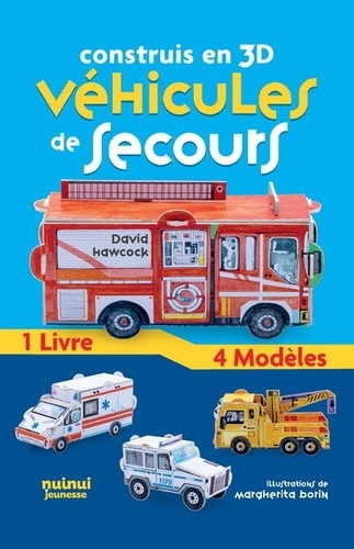 Véhicules de secours. Avec un livre  et 4 modèles