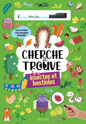 Cherche et trouve les insectes et bestioles. Avec 1 marqueur effaçable