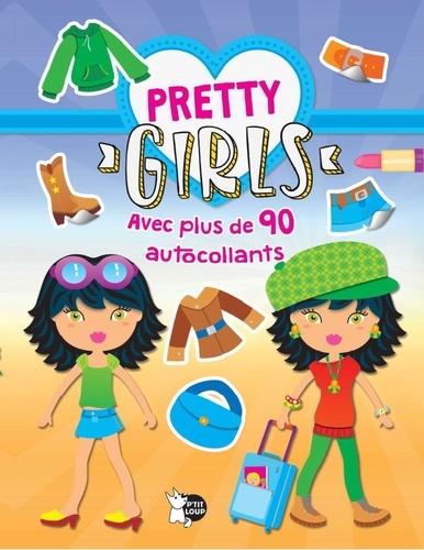 Pretty girls (bleu). Avec plus de 90 autocollants