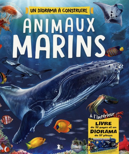 Animaux Marins. Construis ton diorama, avec 1 livre et 1 diorama de 57 pièces