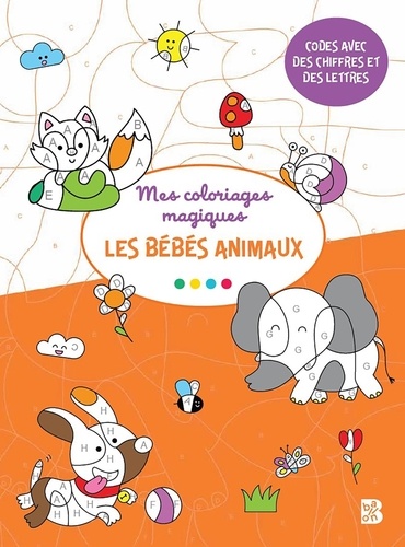 Les bébés animaux. Codes avec des chiffres et des lettres