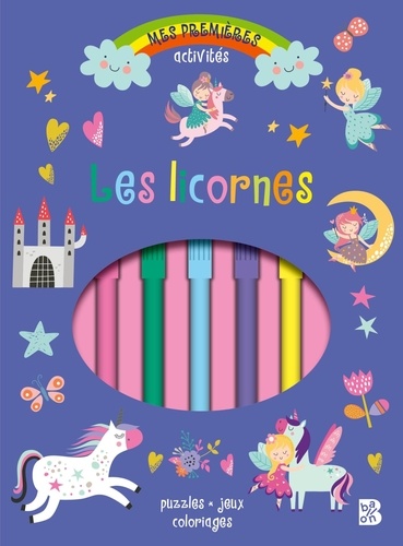 Les licornes. Puzzles, jeux, coloriages. Avec des feutres