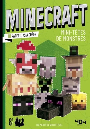 Minecraft. 10 papertoys mini-têtes de monstres