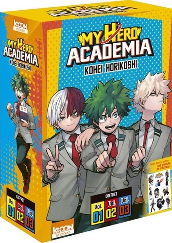 My Hero Academia : Tomes 1 à 3. Avec une planche de stickers