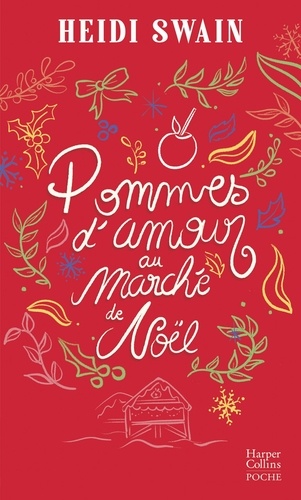 Pommes d'amour au marché de Noël