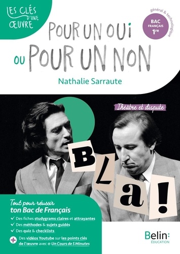 Pour un oui ou pour un non, Nathalie Sarraute. Bac français 1re, Parcours Théâtre et dispute