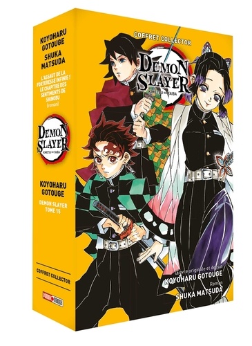 Demon Slayer : Coffret en 2 volumes : Demon slayer tome 15 et Demon slayer roman tome 6, L'assaut de la forteresse infinie ! Le chapitre des sentiments de Shinobu