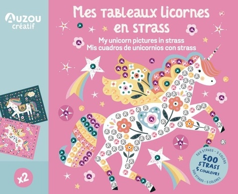 Ma pochette d'artiste - mes tableaux licornes en strass