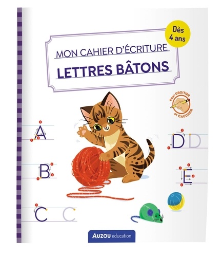 Mon cahier d'écriture Lettres bâton Les Chats