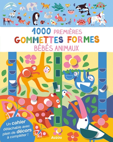 1000 premières gommettes formes. Bébés animaux